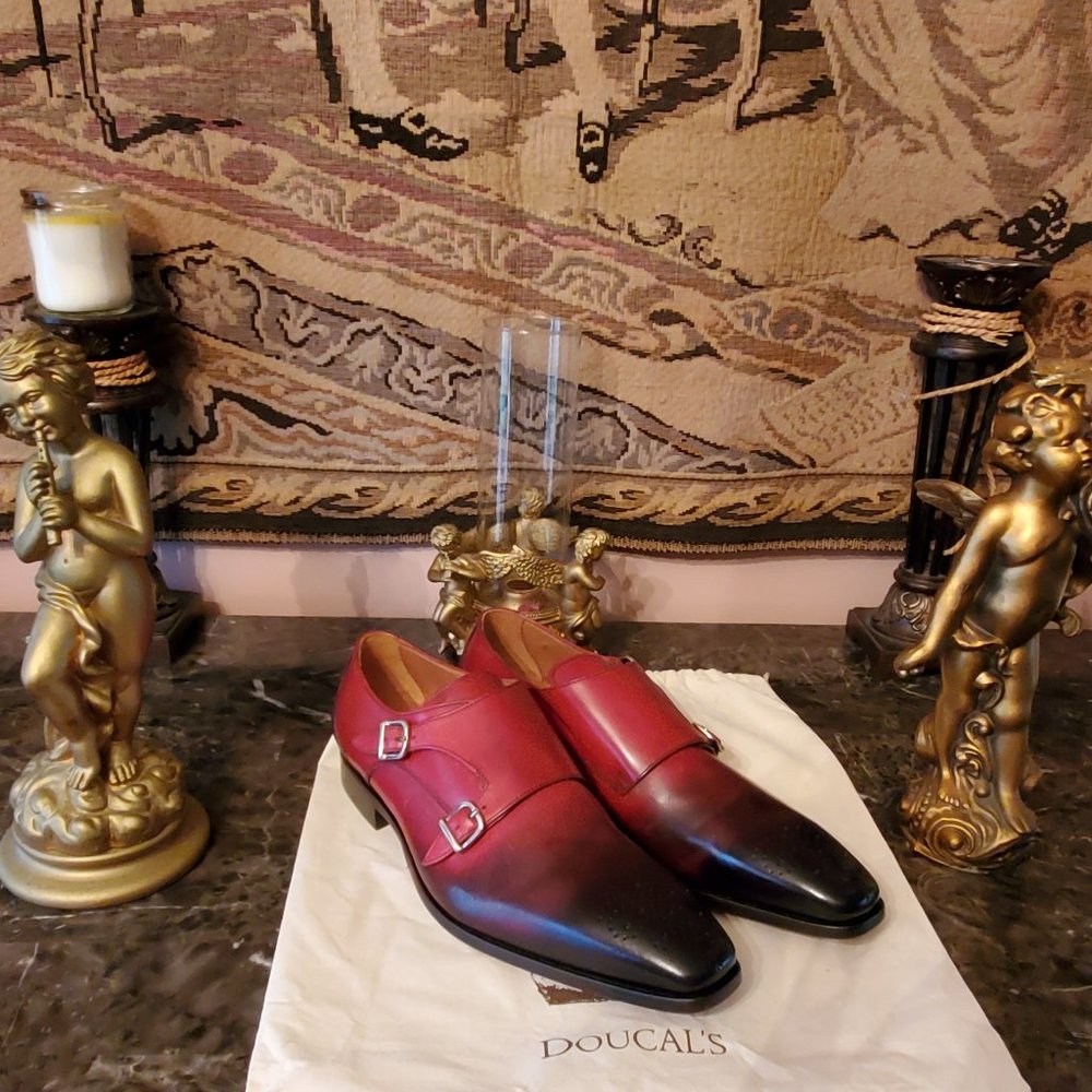 Doucal’s Men’s Dress Shoes Monk Strap